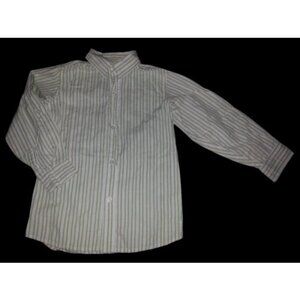 KENNETH COLE REACTION Green Striped Long Sleeved Shirt Boys Size 7